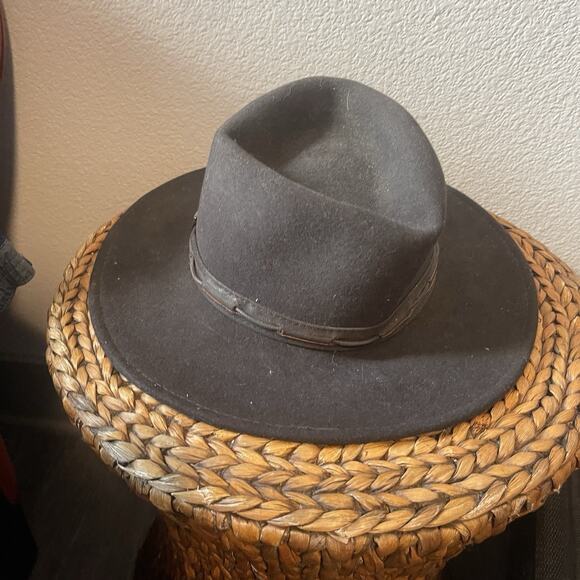 SCALA Handmade Four Seasons Outback Felt Brown Wool Fedora Hat Sz Medium - Picture 2 of 9